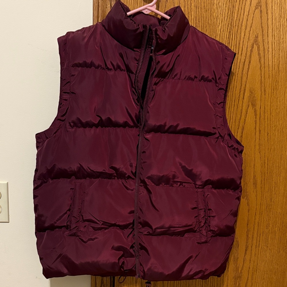 Amazon Women's Burgundy Puffer Vest